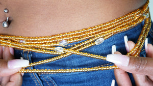 Gold and Clear Waist Beads